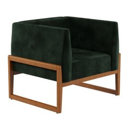 Poltrona Ettore Verde Musgo Veludo - Tebarrot - 1 Poltrona Ettore Verde Musgo Veludo - Tebarrot - 1