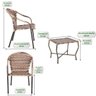 Cadeiras para Jardim Varanda Lazer Area Externa Relaxar Fibra Sintetica Mesa Bela Capuccino - 2