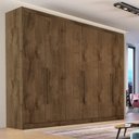 Ver imagem 1 de Guarda Roupa Oslo 6 Portas 4 Gavetas 100% Mdf Braúna - Made Marcs