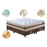 Cama Box Super King CAMA INBOX  (Colchão + ) de Molas Cama In Smart Pró 193x203x60 Bege - 3