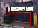 Ver imagem 3 de Mesa para Computador Notebook Desk Game Hades 5000 Preto/vermelho - Fdecor