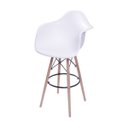 Ver imagem 1 de Banqueta DKR Charles Eames Wood PP com Braço - Or Design - Branco
