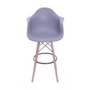 Ver imagem 2 de Banqueta DKR Charles Eames Wood PP com Braço - Or Design - Cinza