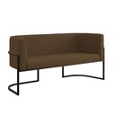 Ver imagem 1 de Sofá Namoradeira 2 Lugares Moderna Base Metal Black – Balaqui Cor:marrom