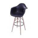 Ver imagem 1 de Banqueta DKR Charles Eames Wood PP com Braço - Or Design - Preto