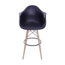 Ver imagem 3 de Banqueta DKR Charles Eames Wood PP com Braço - Or Design - Preto