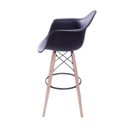 Ver imagem 2 de Banqueta DKR Charles Eames Wood PP com Braço - Or Design - Preto