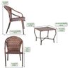 Cadeiras para Jardim Varanda Lazer Area Externa Relaxar Fibra Sintetica Mesa sem Tampo Argila - 2