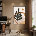 Ver imagem 2 de Quadro Decorativo Folha Verde 70x50cm Mold Preta