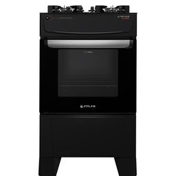 Fogão 4 Bocas Atlas Atenas Glass Preto com Mesa de Vidro Bivolt - 2