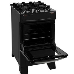 Fogão 4 Bocas Atlas Atenas Glass Preto com Mesa de Vidro Bivolt - 3