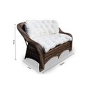 Ver imagem 3 de Conjunto de Sofá Fibra Sintética Melo - 1 Sofá 2 Lugares + 2 Poltronas + 1 Mesa Centro - Tecido Duna Cru