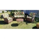 Ver imagem 2 de Conjunto de Sofá Fibra Sintética Melo Promo - 1 Sofá 2 Lugares + 2 Poltronas + 1 Mesa Centro - Tecido Saqua