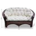 Ver imagem 3 de Conjunto de Sofá Fibra Sintética 19 - 1 Sofá 2 Lugares + 2 Poltronas + 1 Mesa Centro - Tecido Duna Cru