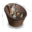 Ver imagem 4 de Conjunto de Sofá Fibra Sintética Bola - 1 Sofá 2 Lugares + 2 Poltronas + 1 Mesa Centro - Tecido Revieira M