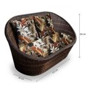 Ver imagem 3 de Conjunto de Sofá Fibra Sintética Bola - 1 Sofá 2 Lugares + 2 Poltronas + 1 Mesa Centro - Tecido Revieira M