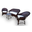 Ver imagem 2 de Conjunto de Sofá Fibra Sintética Bali Promo - 1 Sofá 2 Lugares + 2 Poltronas + 1 Mesa Centro - Tecido Duna