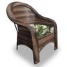 Conjunto de Poltronas Fibra Sintética Karibe - 4 Poltronas + 1 Mesa Centro - Tecido Zimbros Verde - 3