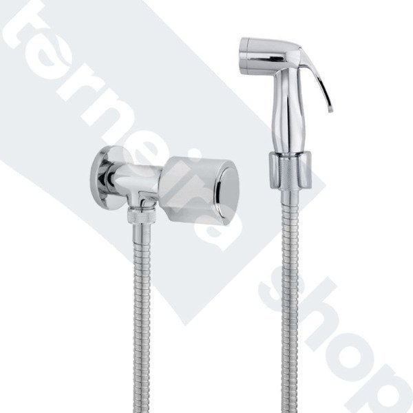 Ducha Higiênica Completa Registro Metal 1/4V Flexível Inox 1,20 M Gatilho e Suporte ABS Volante C40 - 2