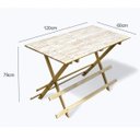 Ver imagem 3 de Conjunto Mesa 4 Cadeiras Dobráveis 120cm x 60cm Espresso Móveis Bege