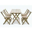Ver imagem 5 de Conjunto Mesa 4 Cadeiras Dobráveis 120cm x 60cm Espresso Móveis Bege
