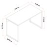 Mesa Escritório Reta 120cm Martinucci Iron Irmr1260Bbp Home Office Branca - 5