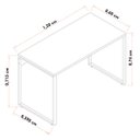 Ver imagem 5 de Mesa Escritório Reta 120cm Martinucci Iron Irmr1260Bbp Home Office Branca