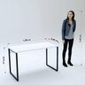Mesa Escritório Reta 120cm Martinucci Iron Irmr1260Bbp Home Office Branca - 6