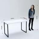 Ver imagem 6 de Mesa Escritório Reta 120cm Martinucci Iron Irmr1260Bbp Home Office Branca