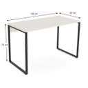Ver imagem 3 de Mesa Escritório Reta 120cm Martinucci Iron Irmr1260Bbp Home Office Branca