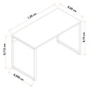Ver imagem 4 de Mesa Escritório Reta 120cm Martinucci Iron Irmr1260Cbcbp Home Office Carvalho Bruma