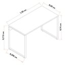 Ver imagem 4 de Mesa Escritório Reta 120cm Martinucci Iron Irmr1260ppp Home Office Preto