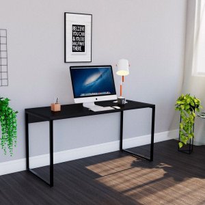 Mesa Escritório Reta 120cm Martinucci Iron Irmr1260Ppp Home Office Preto