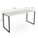 Ver imagem 4 de Mesa Escritório Reta 150cm Martinucci Iron Irmr1560Bbp Home Office Branca