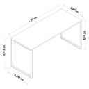 Ver imagem 4 de Mesa Escritório Reta 150cm Martinucci Iron Irmr1560Cbcbp Home Office Carvalho Bruma