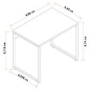 Ver imagem 3 de Mesa Escritório Reta 90cm Martinucci Iron Irmr0960cbcbp Home Office Carvalho Bruma