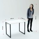 Ver imagem 4 de Mesa Escritório Reta 90cm Martinucci Iron Irmr0960cbcbp Home Office Carvalho Bruma