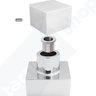 Acabamento para Registro Deca e Similares Design Quadrado Cubo Metal 1/2", 3/4" e 1" Luxsanit C99 - 3