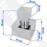 Acabamento para Registro Deca e Similares Design Quadrado Metal 1.1/4", 1.1/2" Dn 50 Luxsanit C99 - 4