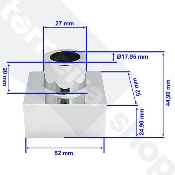 Acabamento para Registro Deca e Similares Design Quadrado Metal 1/2", 3/4" e 1" Luxsanit C66 - 5