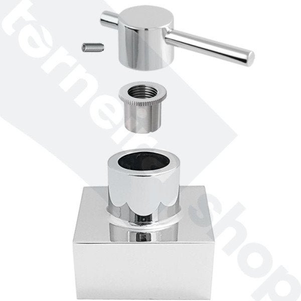 Acabamento para Registro Deca e Similares Design Quadrado Metal 1/2", 3/4" e 1" Luxsanit C66 - 3