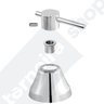 Acabamento para Registro Deca e Similares 1/2", 3/4" e 1" em Metal Luxsanit Alavanca C66 - 3