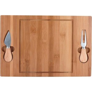 Conjunto de 3 Peças para Queijo em Bambu