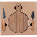 Ver imagem 1 de Conjunto de 3 Peças para Queijo com Tábua em Madeira