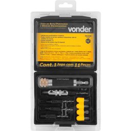Kit Jogo Bits Ponteiras Brocas Escariadoras 11pçs 1/4 Vonder - 4