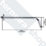 Braço para Ducha Chuveiro de Parede 35cm Redondo Aço Inox Rosca Externa 1/2" x 1/2" Luxsanit - 5
