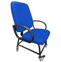 Ver imagem 3 de Cadeira Giratória Plus Size Maxx Reforçada até 180 kg Rodinha com Trava Js Azul