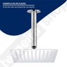 Braço para Ducha Chuveiro de Teto 20cm Redondo Aço Inox Rosca Externa 1/2" x 1/2" Luxsanit - 3