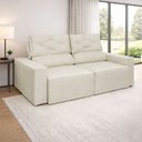 Ver imagem 2 de Sofá 2 Lugares Retrátil 1,50m Ideal para Sala Pequena e Apartamento:bege
