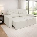 Ver imagem 1 de Sofá 2 Lugares Retrátil 1,50m Ideal para Sala Pequena e Apartamento:bege